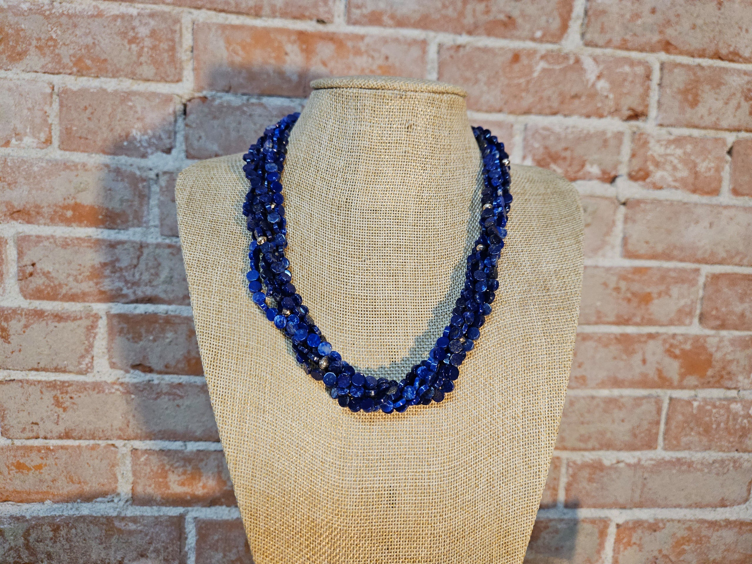 NK03 7-String Lapis Lazuli Necklace | Oklahoma Native Art & Jewelry