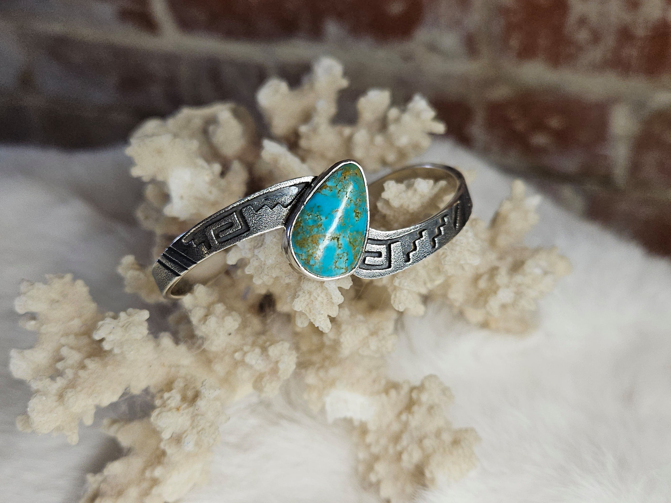 BR05 Turquoise Hopi Overlay Bracelet | Oklahoma Native Art & Jewelry